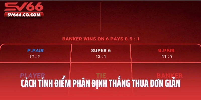 Cách tính điểm phân định thắng thua đơn giản nhất trong game baccarat